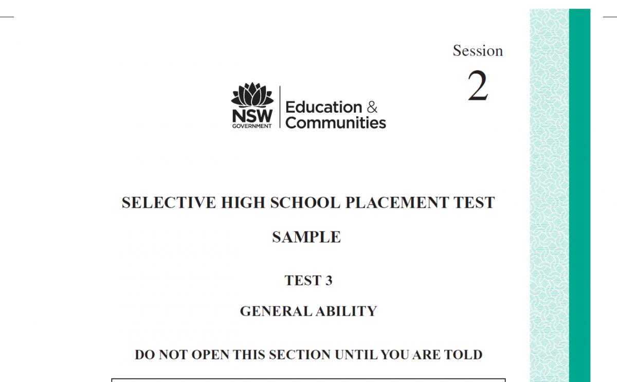 [Selective High School Placement Test] 샘플 테스트 _ GA 2 최신 호주정보뉴스제공 호주